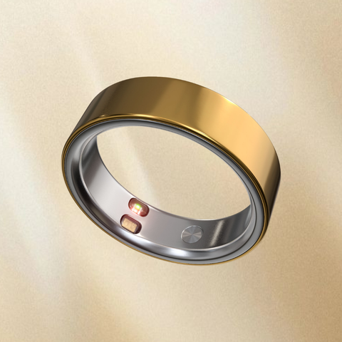 Elenva Smart Ring Gold Sleep, Blood Oxygen, Stress & Cycle Prediction