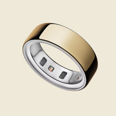 Elenva Smart Ring Gold Sleep, Blood Oxygen, Stress & Cycle Prediction