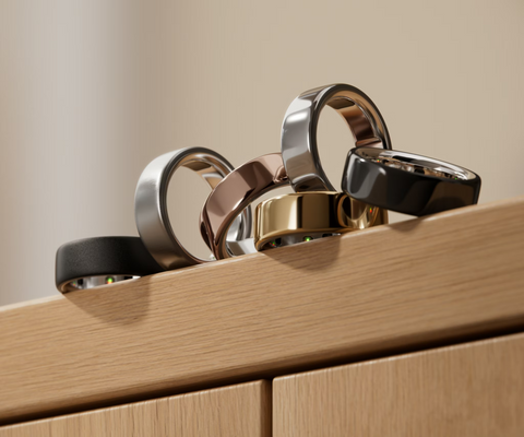 Elenva Smart Ring Silver Sleep, Blood Oxygen, Stress & Cycle Prediction