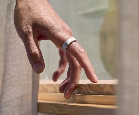 Elenva Smart Ring Silver Sleep, Blood Oxygen, Stress & Cycle Prediction